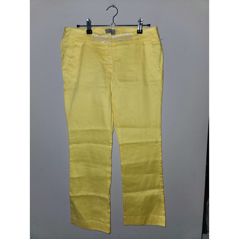 Marella sport yellow linen pants 4 34